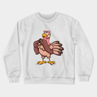 Evil Cartoon Turkey Crewneck Sweatshirt